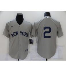 Men's Nike New York Yankees #2 Derek Jeter Authentic Gray Game Jersey Men's Nike New York Yankees #2 Derek Jeter Authentic Gray Game Jersey