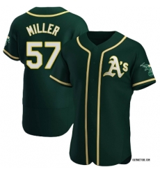 Men Oakland Athletics 57 Mason Miller Green Home Limited Stitched Jersey