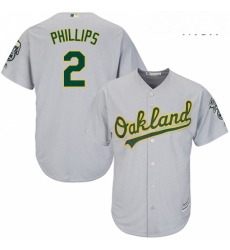 Mens Majestic Oakland Athletics 2 Tony Phillips Replica Grey Road Cool Base MLB Jersey Mens Majestic Oakland Athletics 2 Tony Phillips Replica Grey Road Cool Base MLB Jersey