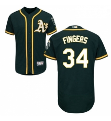 Mens Majestic Oakland Athletics 34 Rollie Fingers Green Alternate Flex Base Authentic Collection MLB Jersey Mens Majestic Oakland Athletics 34 Rollie Fingers Green Alternate Flex Base Authentic Collection MLB Jersey