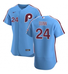Philadelphia Phillies 24 Roman Quinn Men Nike Light Blue Alternate 2020 Authentic Player MLB Jersey