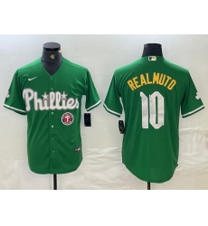 men philadelphia phillies 10 j t realmuto green 2024 city connect stitched jersey II men philadelphia phillies 10 j t realmuto green 2024 city connect stitched jersey II