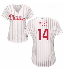 Womens Majestic Philadelphia Phillies 14 Pete Rose Authentic WhiteRed Strip Home Cool Base MLB Jersey Womens Majestic Philadelphia Phillies 14 Pete Rose Authentic WhiteRed Strip Home Cool Base MLB Jersey