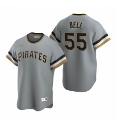 Mens Nike Pittsburgh Pirates 55 Josh Bell Gray Cooperstown Collection Road Stitched Baseball Jersey Mens Nike Pittsburgh Pirates 55 Josh Bell Gray Cooperstown Collection Road Stitched Baseball Jersey