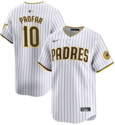 Men San Diego Padres 10 Jurickson Profar White 2024 Home Limited Stitched Baseball Jersey Men San Diego Padres 10 Jurickson Profar White 2024 Home Limited Stitched Baseball Jersey