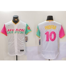 Men San Diego Padres 10 Jurickson Profar White City Connect Cool Base Stitched Baseball Jersey Men San Diego Padres 10 Jurickson Profar White City Connect Cool Base Stitched Baseball Jersey