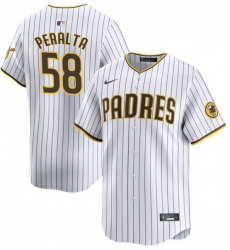 Men San Diego Padres 58 Wandy Peralta White Cool Base Stitched Baseball Jersey Men San Diego Padres 58 Wandy Peralta White Cool Base Stitched Baseball Jersey
