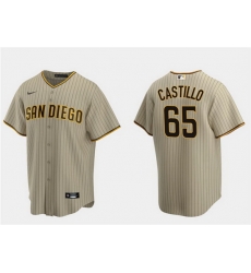 Men San Diego Padres 65 Jos E9 Castillo Tan Cool Base Stitched Jersey
