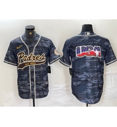 Men San Diego Padres Gray Camo Team Big Logo Cool Base Stitched Baseball Jersey 3 Men San Diego Padres Gray Camo Team Big Logo Cool Base Stitched Baseball Jersey 3
