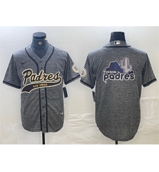 Men San Diego Padres Gray Team Big Logo Cool Base Stitched Baseball Jersey 1 Men San Diego Padres Gray Team Big Logo Cool Base Stitched Baseball Jersey 1