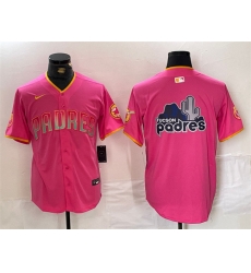 Men San Diego Padres Team Big Logo Pink Cool Base Stitched Baseball Jersey 1 Men San Diego Padres Team Big Logo Pink Cool Base Stitched Baseball Jersey 1