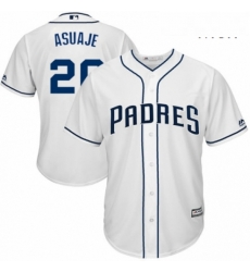 Mens Majestic San Diego Padres 20 Carlos Asuaje Replica White Home Cool Base MLB Jersey Mens Majestic San Diego Padres 20 Carlos Asuaje Replica White Home Cool Base MLB Jersey