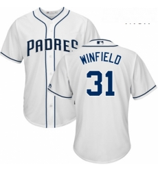 Mens Majestic San Diego Padres 31 Dave Winfield Replica White Home Cool Base MLB Jersey Mens Majestic San Diego Padres 31 Dave Winfield Replica White Home Cool Base MLB Jersey