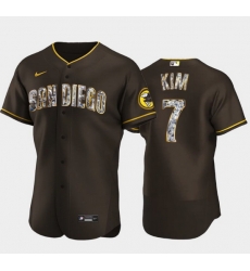 Men's San Diego Padres #7 Ha Seong Kim Diamond Edition Brown Jersey Men's San Diego Padres #7 Ha Seong Kim Diamond Edition Brown Jersey