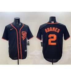 Men San Francisco Giants 2 Willy Adames Black Cool Base Stitched Baseball Jersey