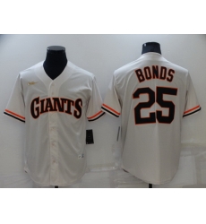 Men San Francisco Giants 25 Barry Bonds Cream Cool Base Stitched jersey