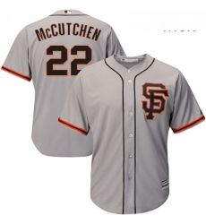 Mens Majestic San Francisco Giants 22 Andrew McCutchen Replica Grey Road 2 Cool Base MLB Jersey Mens Majestic San Francisco Giants 22 Andrew McCutchen Replica Grey Road 2 Cool Base MLB Jersey