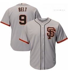 Mens Majestic San Francisco Giants 9 Brandon Belt Replica Grey Road 2 Cool Base MLB Jersey Mens Majestic San Francisco Giants 9 Brandon Belt Replica Grey Road 2 Cool Base MLB Jersey