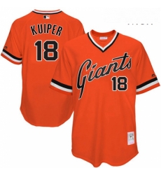 Mens Mitchell and Ness San Francisco Giants 18 Duane Kuiper Authentic Orange Throwback MLB Jersey Mens Mitchell and Ness San Francisco Giants 18 Duane Kuiper Authentic Orange Throwback MLB Jersey