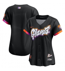 Women San Francisco Giants Blank Anthracite 2025 City Connect Limited Stitched Baseball Jersey