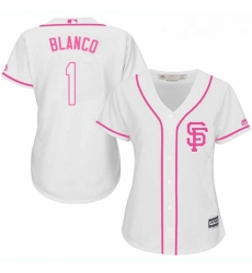 Womens Majestic San Francisco Giants 1 Gregor Blanco Replica White Fashion Cool Base MLB Jersey Womens Majestic San Francisco Giants 1 Gregor Blanco Replica White Fashion Cool Base MLB Jersey