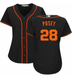 Womens Majestic San Francisco Giants 28 Buster Posey Authentic Black Alternate Cool Base MLB Jersey Womens Majestic San Francisco Giants 28 Buster Posey Authentic Black Alternate Cool Base MLB Jersey