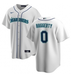 Men Seattle Mariners 0 Sam Haggerty White Cool Base Stitched Jersey Men Seattle Mariners 0 Sam Haggerty White Cool Base Stitched Jersey