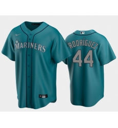 Men Seattle Mariners 44 Julio Rodr EDguez Aqua Cool Base Stitched Jersey Men Seattle Mariners 44 Julio Rodr EDguez Aqua Cool Base Stitched Jersey