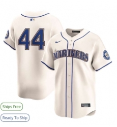 Men Seattle Mariners 44 Julio Rodriguez Cream Cool Base Stitched Jersey Men Seattle Mariners 44 Julio Rodriguez Cream Cool Base Stitched Jersey
