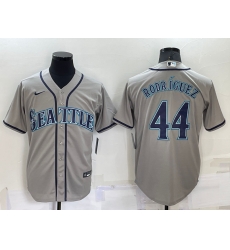 Men Seattle Mariners 44 Julio Rodriguez Grey Stitched MLB Cool Base Nike Jersey Men Seattle Mariners 44 Julio Rodriguez Grey Stitched MLB Cool Base Nike Jersey