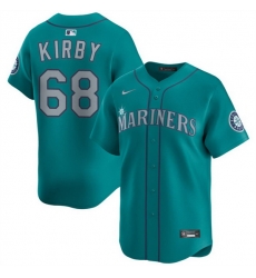 Men Seattle Mariners 68 George Kirby Aqua Limited Stitched Baseball Jersey Men Seattle Mariners 68 George Kirby Aqua Limited Stitched Baseball Jersey