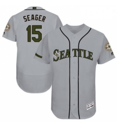 Mens Majestic Seattle Mariners 15 Kyle Seager Grey Memorial Day Authentic Collection Flex Base MLB Jersey Mens Majestic Seattle Mariners 15 Kyle Seager Grey Memorial Day Authentic Collection Flex Base MLB Jersey