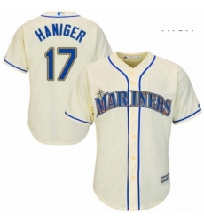Mens Majestic Seattle Mariners 17 Mitch Haniger Replica Cream Alternate Cool Base MLB Jersey Mens Majestic Seattle Mariners 17 Mitch Haniger Replica Cream Alternate Cool Base MLB Jersey