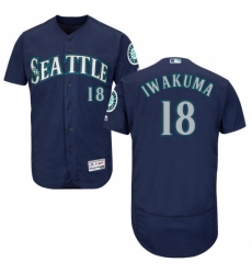 Mens Majestic Seattle Mariners 18 Hisashi Iwakuma Navy Blue Alternate Flex Base Authentic Collection MLB Jersey Mens Majestic Seattle Mariners 18 Hisashi Iwakuma Navy Blue Alternate Flex Base Authentic Collection MLB Jersey