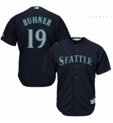 Mens Majestic Seattle Mariners 19 Jay Buhner Replica Navy Blue Alternate 2 Cool Base MLB Jersey Mens Majestic Seattle Mariners 19 Jay Buhner Replica Navy Blue Alternate 2 Cool Base MLB Jersey