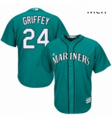Mens Majestic Seattle Mariners 24 Ken Griffey Replica Teal Green Alternate Cool Base MLB Jersey Mens Majestic Seattle Mariners 24 Ken Griffey Replica Teal Green Alternate Cool Base MLB Jersey