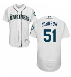 Mens Majestic Seattle Mariners 51 Randy Johnson White Home Flex Base Authentic Collection MLB Jersey Mens Majestic Seattle Mariners 51 Randy Johnson White Home Flex Base Authentic Collection MLB Jersey