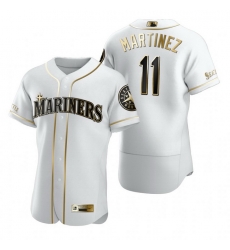 Seattle Mariners 11 Edgar Martinez White Nike Mens Authentic Golden Edition MLB Jersey Seattle Mariners 11 Edgar Martinez White Nike Mens Authentic Golden Edition MLB Jersey
