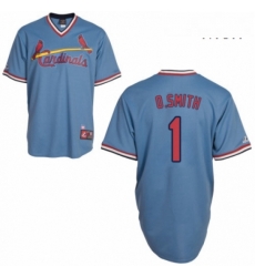 Mens Majestic St Louis Cardinals 1 Ozzie Smith Replica Blue Cooperstown Throwback MLB Jersey Mens Majestic St Louis Cardinals 1 Ozzie Smith Replica Blue Cooperstown Throwback MLB Jersey