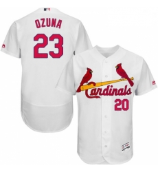Mens Majestic St Louis Cardinals 23 Marcell Ozuna White Home Flex Base Authentic Collection MLB Jersey Mens Majestic St Louis Cardinals 23 Marcell Ozuna White Home Flex Base Authentic Collection MLB Jersey