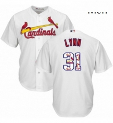Mens Majestic St Louis Cardinals 31 Lance Lynn Authentic White Team Logo Fashion Cool Base MLB Jersey Mens Majestic St Louis Cardinals 31 Lance Lynn Authentic White Team Logo Fashion Cool Base MLB Jersey