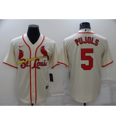 Men's St Louis Cardinals #5 Albert Pujols Cream Stitched MLB Cool Base Nike Jersey Men's St Louis Cardinals #5 Albert Pujols Cream Stitched MLB Cool Base Nike Jersey