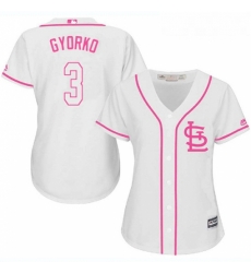 Womens Majestic St Louis Cardinals 3 Jedd Gyorko Authentic White Fashion Cool Base MLB Jersey Womens Majestic St Louis Cardinals 3 Jedd Gyorko Authentic White Fashion Cool Base MLB Jersey