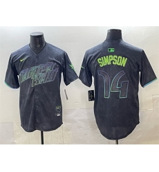 Men Tampa Bay Rays 14 Chandler Simpson Charcoal 2024 City Connect Limited Stitched Baseball Jersey