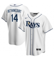 Men Tampa Bay Rays 14 Christian Bethancourt White Cool Base Stitched Baseball Jersey Men Tampa Bay Rays 14 Christian Bethancourt White Cool Base Stitched Baseball Jersey