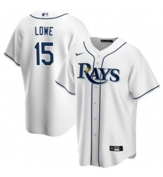 Men Tampa Bay Rays 15 Josh Lowe White Cool Base Stitched Baseball Jersey Men Tampa Bay Rays 15 Josh Lowe White Cool Base Stitched Baseball Jersey