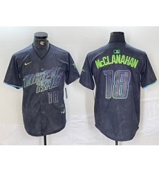 Men Tampa Bay Rays 18 Shane McClanahan Charcoal 2024 City Connect Limited Stitched Baseball Jersey 4 Men Tampa Bay Rays 18 Shane McClanahan Charcoal 2024 City Connect Limited Stitched Baseball Jersey 4