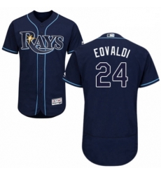 Mens Majestic Tampa Bay Rays 24 Nathan Eovaldi Navy Blue Alternate Flex Base Authentic Collection MLB Jersey Mens Majestic Tampa Bay Rays 24 Nathan Eovaldi Navy Blue Alternate Flex Base Authentic Collection MLB Jersey