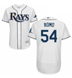 Mens Majestic Tampa Bay Rays 54 Sergio Romo White Flexbase Authentic Collection MLB Jersey Mens Majestic Tampa Bay Rays 54 Sergio Romo White Flexbase Authentic Collection MLB Jersey