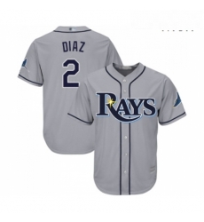 Mens Tampa Bay Rays 2 Yandy Diaz Replica Grey Road Cool Base Baseball Jersey Mens Tampa Bay Rays 2 Yandy Diaz Replica Grey Road Cool Base Baseball Jersey